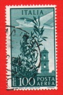 1948/52 (A142/l) Torre Del Campidoglio Lire 100 (filigrana Ruota III) - Usato - Leggi Il Messaggio Del Venditore - Poste Aérienne