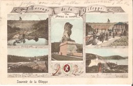 JALHAY (4845) : Barrage De La Gileppe.Vue Générale Des Travaux. Souvenir De La Gileppe. CPA Précurseurs Colorisée. - Gileppe (Barrage)