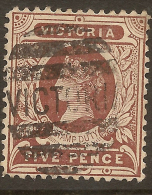 VICTORIA 1886 5d Purple-brown QV SG 317 U #QJ677 - Gebraucht