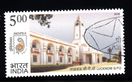 INDIA, 2010, FINE USED, First Day Cancelled. Postal Heritage Buildings, Architecture,   LUCKNOW G.P.O, 1 V - Oblitérés