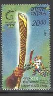INDIA, 2010, FINE USED, Queens Baton Relay, Commonwealth Games, , 1 V (Rs 20). - Oblitérés