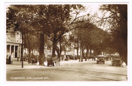 RB 1070 -  Early Real Photo Postcard - Cars On Promenade - Cheltenham Spa - Gloucestershire - Cheltenham