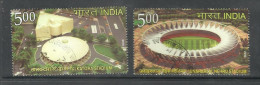 INDIA, 2010, FIRST DAY CANCELLED, XIX Commonwealth Games, Stadiums Of India, Set 2v, - Oblitérés