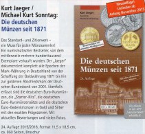 Jäger Münzen-Katalog Deutschland 2016 Neu 25€ Für Münzen Ab 1871 Und Numisbriefe Numismatic Coins Of Old And New Germany - Rame