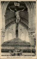 80 - SAINT-RIQUIER - Intérieur église - Christ - Saint Riquier