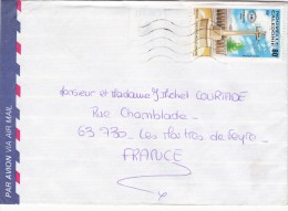 LETTRE 1992 NOUVELLE CALEDONIE POUR LES MARTRES DE VEYRE PUY-DE-DOME / 6560 - Used Stamps