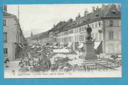 CPA 6 - Marchands Ambulants Jour De Marché Rue Thiers SAINT-DIE 88 - Saint Die