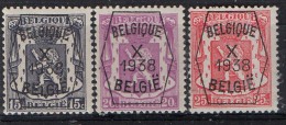 PIA - BEL - 1938 : Leone  Preannullato  :X - 1938 - (UN  1L) - Typo Precancels 1936-51 (Small Seal Of The State)