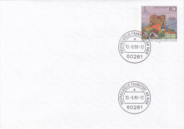 POSTAL STATONARY COVER USED,1998,FRANKFURT AM MAIN,GERMANY - Enveloppes - Oblitérées