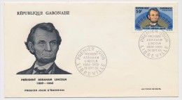 GABON => Enveloppe FDC => Président Abraham LINCOLN - LIBREVILLE - 28 Sept 1965 - Gabon