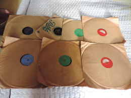 7 DISQUES 78T DANS LEUR POCHETTE D'ORIGINE - 78 Rpm - Schellackplatten