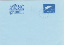 NORWAY NORGE NORWEGEN NORVÈGE 1977 AEROGRAMME AEROGRAM FDC POSTMARK - Cartas & Documentos