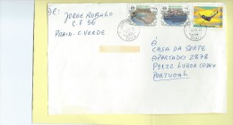 TIMBRES - STAMPS -  CAP VERT / CAPE VERDE - SEGMENT AVEC TIMBRES DIVERS OBLITÉRÉE - Cape Verde