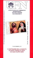 VATICANO - 2015 - Nuovo - Bollettino Ufficiale - 500 Anni Della Nascita Di S.Teresa Di Gesù E Di S.Filippo Neri  - BF 18 - Covers & Documents