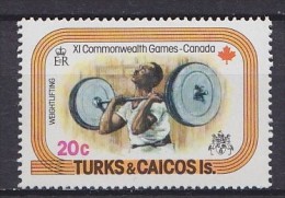 TURKS ET CAÏQUES, ÎLES Caicos Islands Canada ** MNH Haltérophilie Weightlifting Gewichtheben Levantamiento De Pe [DK06] - Weightlifting