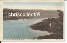 Carte Postale : Saint Sauveur En Puisaye - Vue Prise De L’Étang De Moustiers - Saint Sauveur En Puisaye