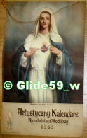 Artystyczny Kalendarz Apostolstwa Modlitwy 1965 - Calendrier Artistique Catholique Polonais - Big : 1961-70