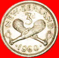 + WEAPON (1955-1965): NEW ZEALAND ★3 PENCE1960 MINT LUSTER! LOW START ★ NO RESERVE! - Nieuw-Zeeland