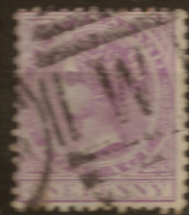 NZ 1874 1d Lilac QV SG 166 U #QM211 - Gebraucht