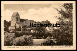 ALTE POSTKARTE LUFTKURORT LYCHEN 1925 BLICK AUF DIE JOHANNISKIRCHE Kirche Church église AK Ansichtskarte Cpa Postcard - Lychen