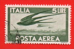 1962 (A155) Democratica Lire 5 Stelle IV - Usato - Leggi Il Messaggio Del Venditore - Poste Aérienne