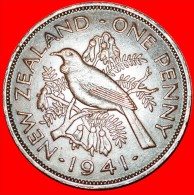 + BIRD AND FLOWERS: NEW ZEALAND ★ PENNY 1941! WAR ISSUE (1939-1945)! LOW START! ★ NO RESERVE! - New Zealand