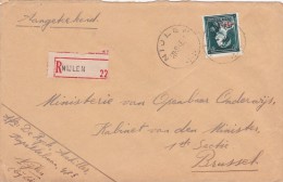 724T (-10%) Op Brief Aangetekend Met Stempel NIJLEN - 1946 -10 %