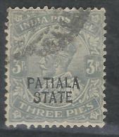 INDIA PATIALA STATE OVER PRINT USED STAMPS - Patiala