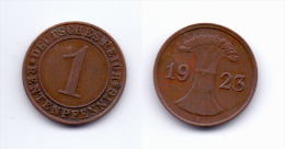 Germany 1 Rentenpfennig 1923 F - 1 Renten- & 1 Reichspfennig