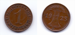 Germany 1 Rentenpfennig 1923 G - 1 Renten- & 1 Reichspfennig