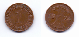 Germany 1 Rentenpfennig 1924 D - 1 Renten- & 1 Reichspfennig