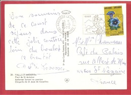 Y &T N°245  ANDORRE LA VIEILLE    Vers  FRANCE    1975 2 SCANS - Lettres & Documents