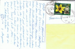 RO+ Rumänien 2013 Mi 6675 Sumpfdotterblume Auf PK Wehrkirche Schäßburg - Cartas & Documentos