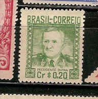 Brazil * & Presidente, Militar Eurico Dutra  1950  (458) - Ungebraucht