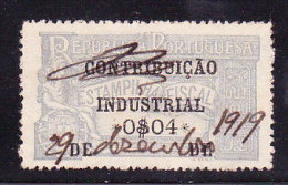 ESTAMPILHA FISCAL / CONTRIBUIÇÃO INDUSTRIAL - 0$04 - Gebruikt