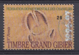 FISCAL PERMIS DE CHASSE -TIMBRE GRAND GIBIER  1996-1997- FEDERATION DROME  - HUNTING REVENUE - Marken