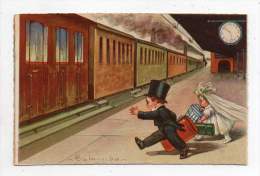 Carte Postale - Illustrateur Colombo - Enfants, Train - 1843 - Colombo, E.