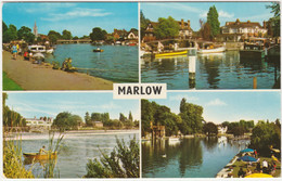 Marlow, Buckinghamshire Multiview. Suspension Bridge, The Weir - Buckinghamshire