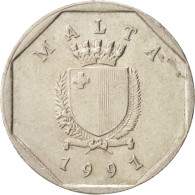Monnaie, Malte, 5 Cents, 1991, SUP, Copper-nickel, KM:95 - Malta