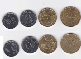Malaysia Circulation Coins Set 2012-2015 3rd Series Handicrafts & Flora Fauna - Maleisië
