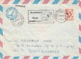 32715- PEACE SPECIAL POSTMARK, POSTHORN, STAMPS ON COVER, 1981, ROMANIA - Lettres & Documents