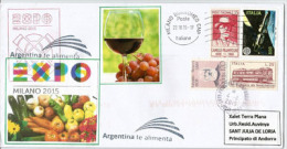 ARGENTINA.UNIVERSAL EXPO MILANO 2015 "FEEDING THE PLANET", Letter From The Pavilion Of Argentina - Storia Postale