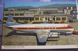 BRITISH AIR SERVICES   VISCOUNT  G AMOO    RONALDSWAY AIRPORT ISLE OF MAN - 1946-....: Moderne