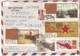 CARTA CIRCULADA DA RUSSIA PARA INGLATERRA - Storia Postale