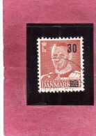 DANEMARK DANMARK DENMARK DANIMARCA 1959 1960 FREDERIK IX PARCEL POST SURCHARGED 30o 30 O ON 25 PACCHI POSTALI USATO USED - Pacchi Postali