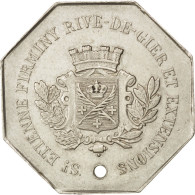 Monnaie, France, 10 Centimes, TTB, Maillechort, Elie:T35.1c - Monétaires / De Nécessité