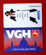 GERMANY: 2 Cards: O-691 C "BHW" & O-772 04 93  "VGH". Used - O-Serie : Serie Clienti Esclusi Dal Servizio Delle Collezioni