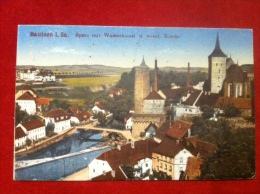 AK Bautzen Spree Mit Wasserkunst Und Wend. Kirche 1922 - Bautzen