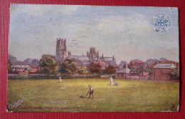 - ELY CATHEDRAL FROM THE CRICKET FIELD -- - Ely