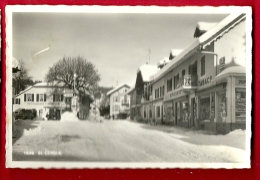 HAY-24 St-Cergue En Hiver, Epicerie, Tabacs, Restaurant. Circulé En 1952 - Saint-Cergue